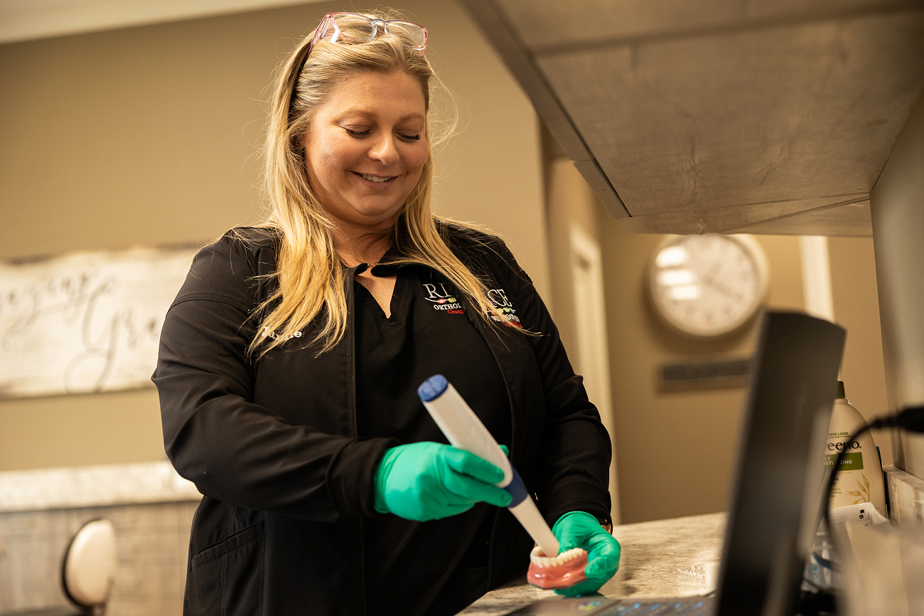 Smiling team member